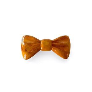 Vintage Faux Amber Lucite Hair Bow Barrette 50s Hair Clip - Etsy main image 3